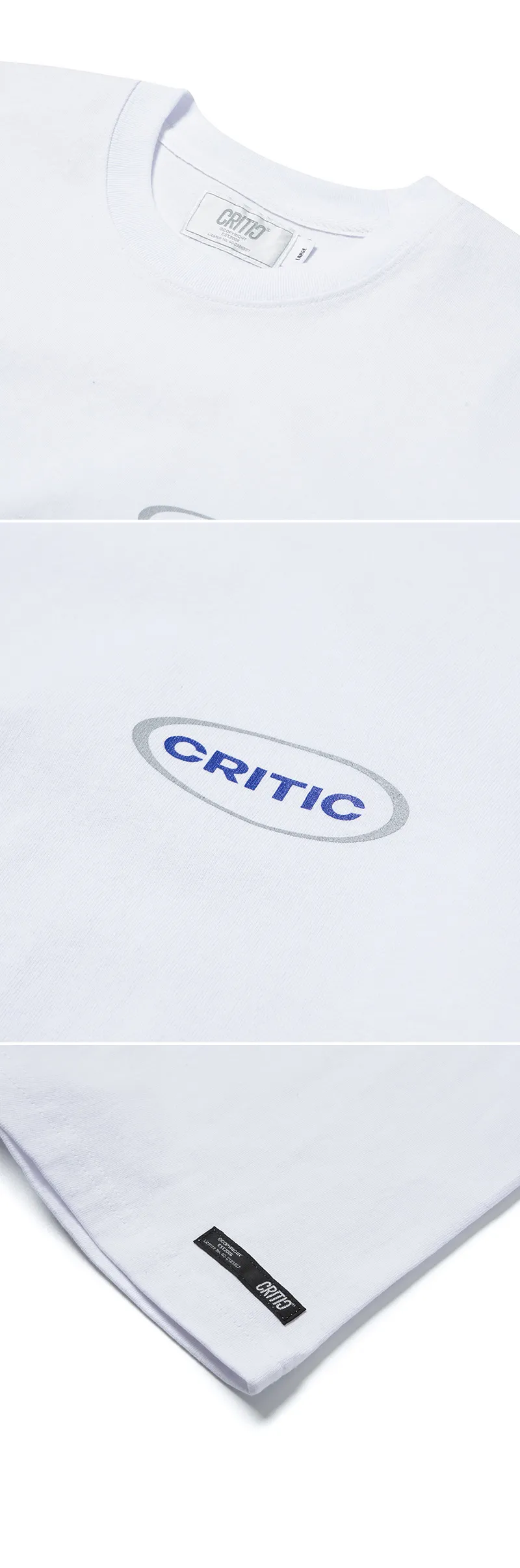 CRITICオバールロゴ長袖Tシャツ(ホワイト) | 詳細画像6