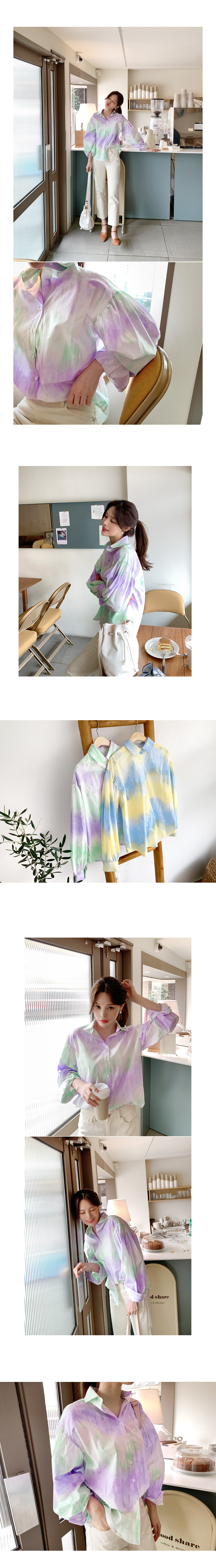 パステルウォーターカラーシャツ・全2色 | DHOLIC | 詳細画像3