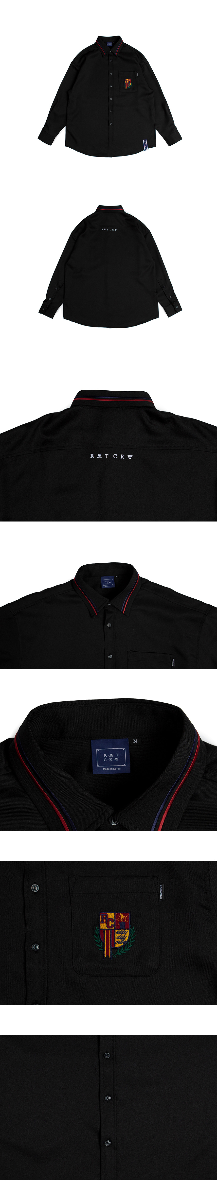 RMTCRWカラーパイピングシャツ(ブラック) | 詳細画像4