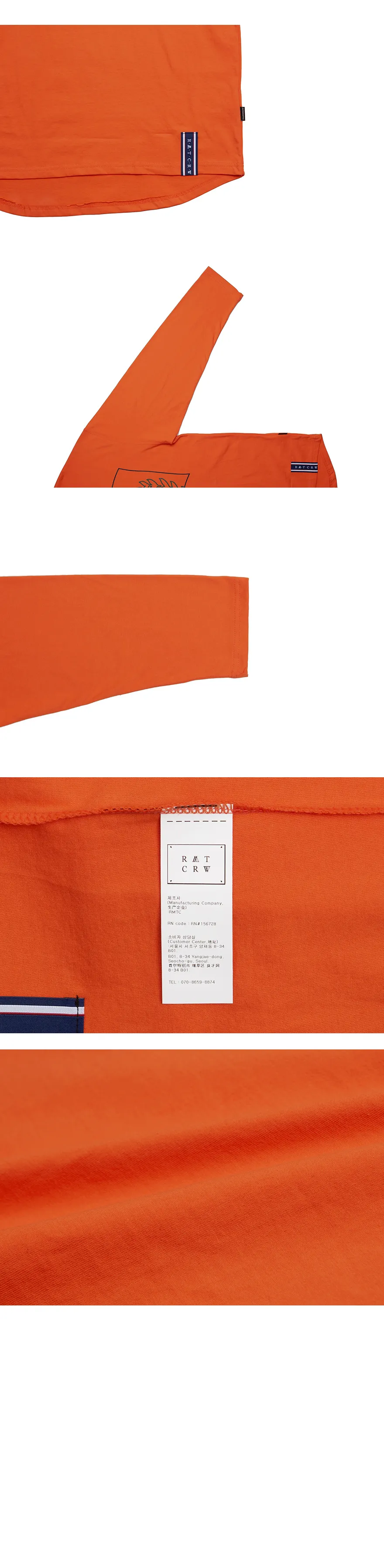 RMTCRWロングスリーブTシャツ(オレンジ) | 詳細画像5