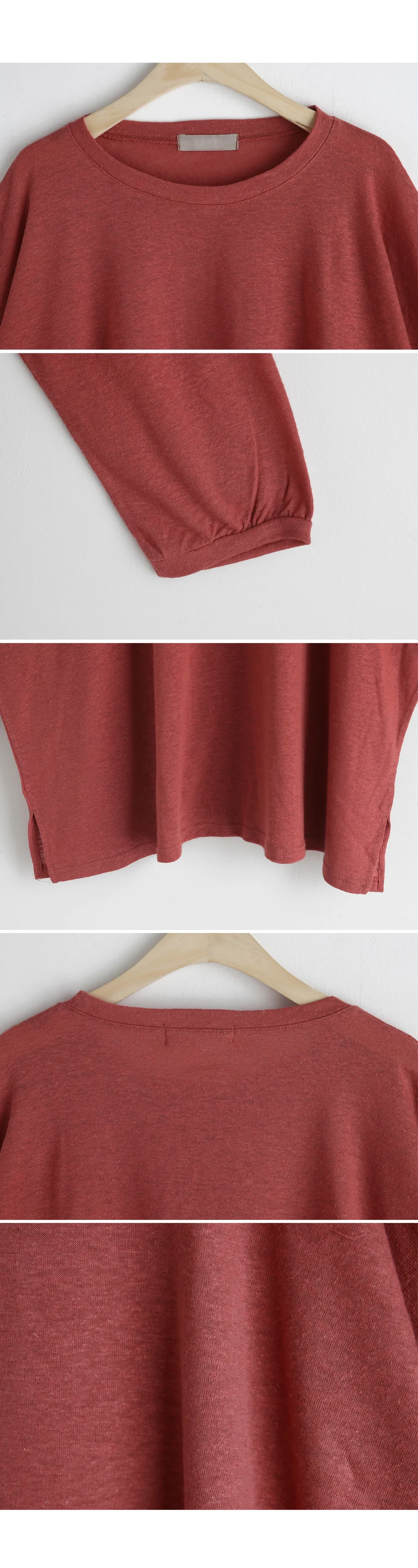 リネン混ドロップショルダーTシャツ・全3色 | DHOLIC | 詳細画像8