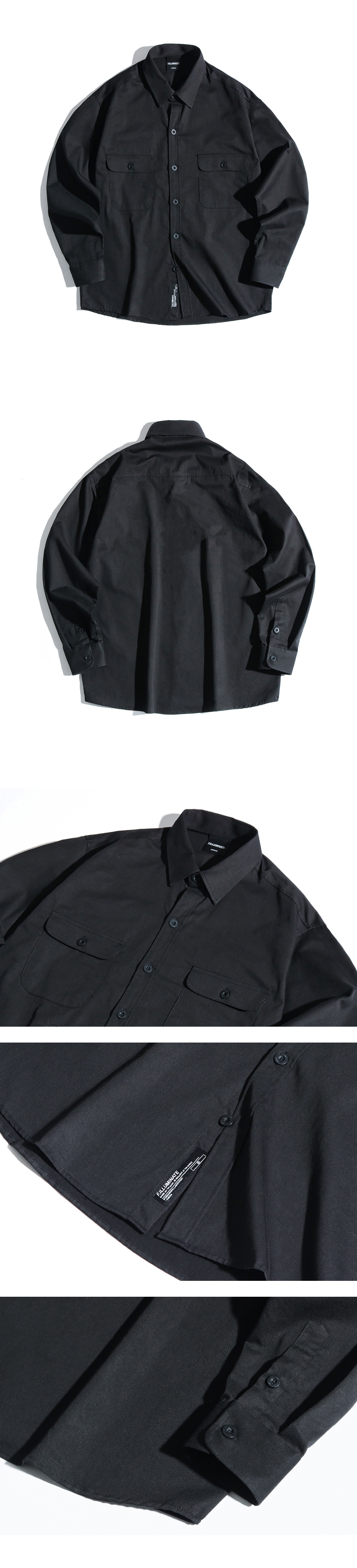 ノーマル2ポケットシャツ(ブラック) | 詳細画像8