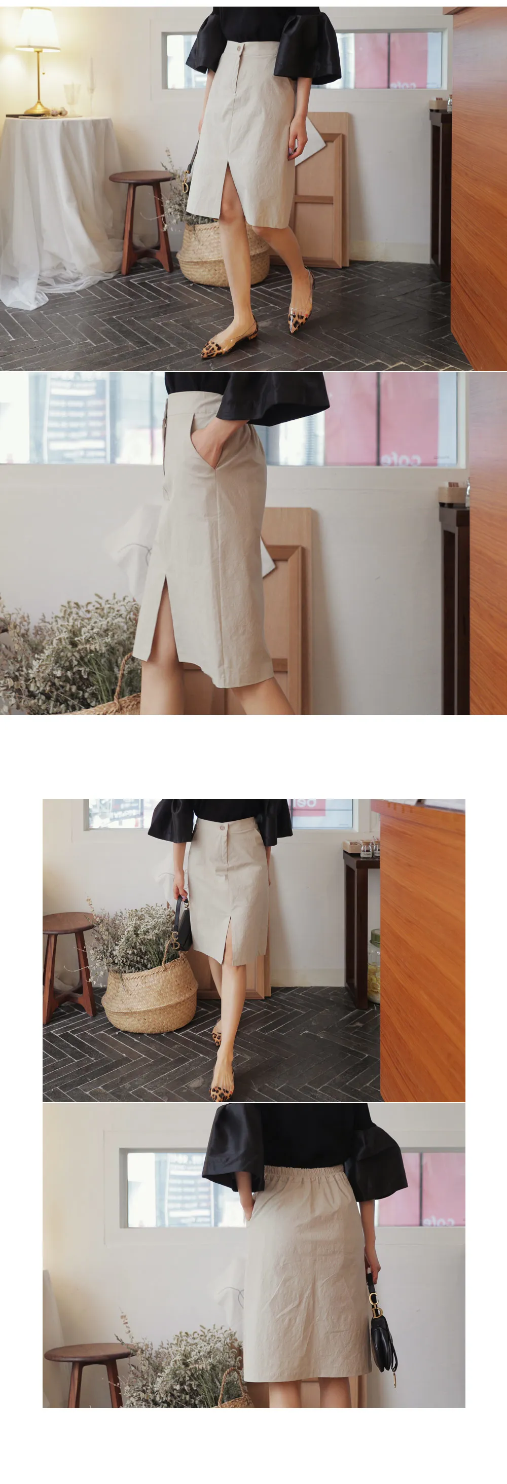 スリットミディHラインスカート・全3色 | DHOLIC PLUS | 詳細画像2