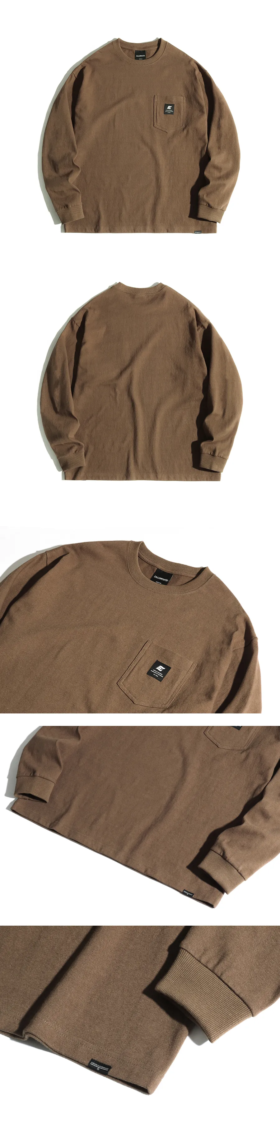 ベーシックロゴポケットロングTシャツ(ブラウン) | 詳細画像8