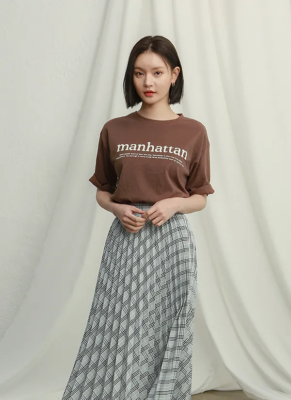 manhattanレタリングTシャツ | nain | 詳細画像1