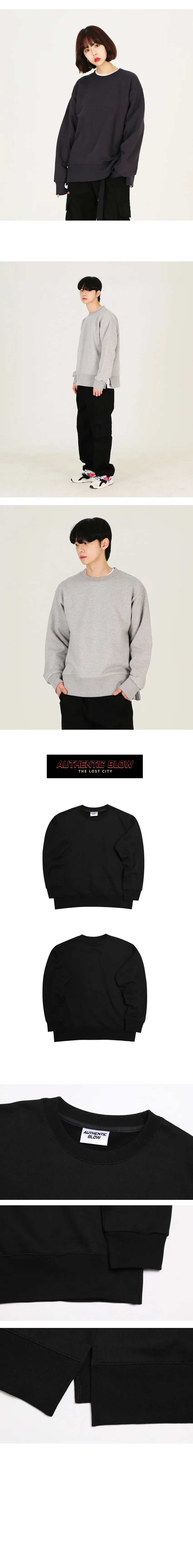 オーバーサイズスウェットシャツ(ブラック) | 詳細画像3