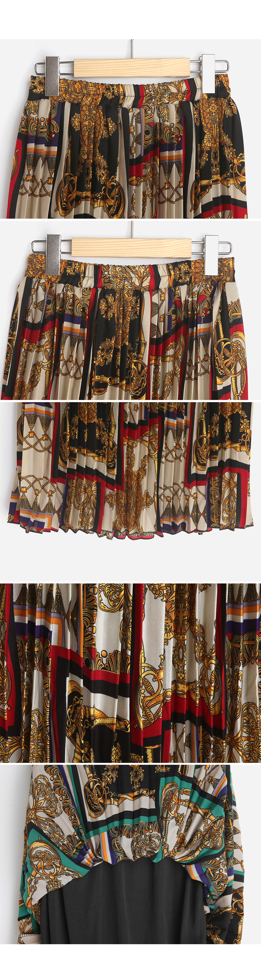 パターンプリーツロングスカート・全2色 | DHOLIC PLUS | 詳細画像7