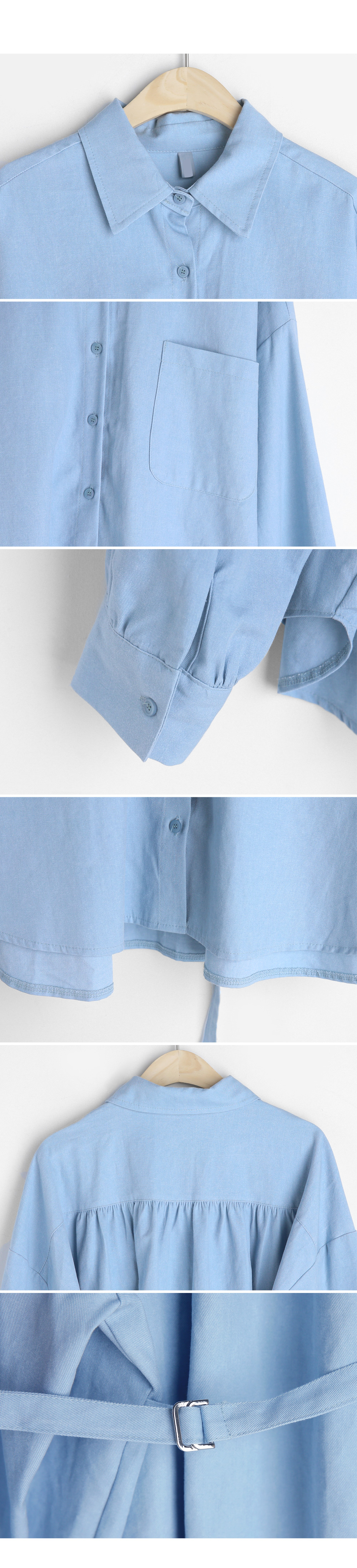 バックベルトワンポケットシャツ・全2色 | DHOLIC PLUS | 詳細画像9