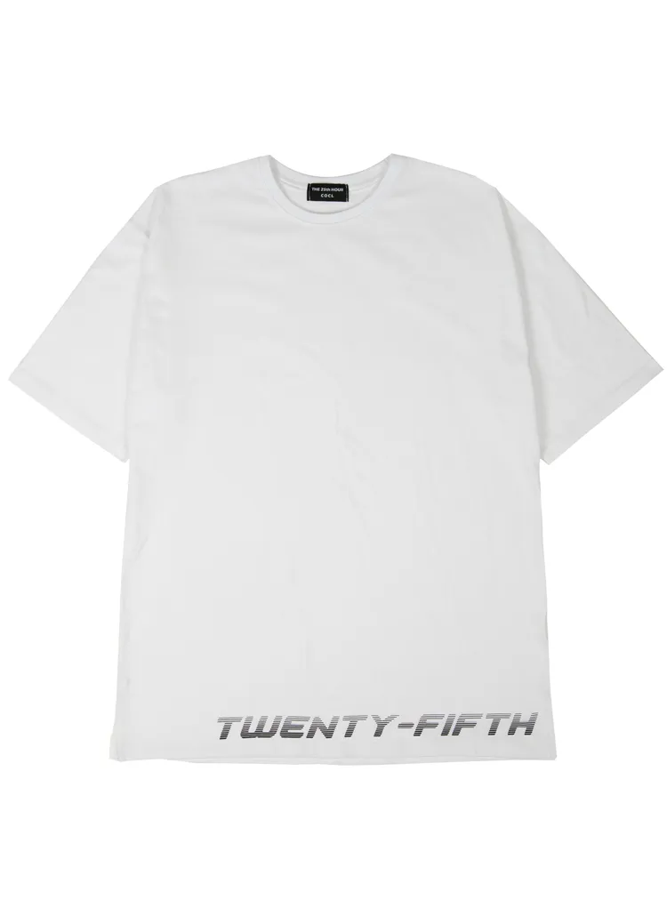 25thレタリング半袖Tシャツ(ホワイト) | 詳細画像1