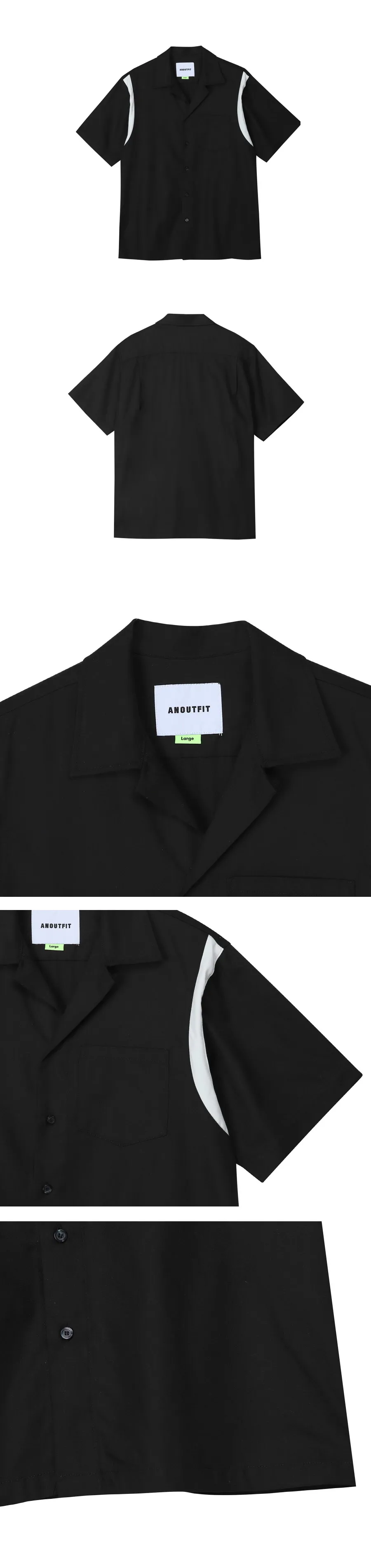 配色ボーリングシャツ(ブラック) | 詳細画像6