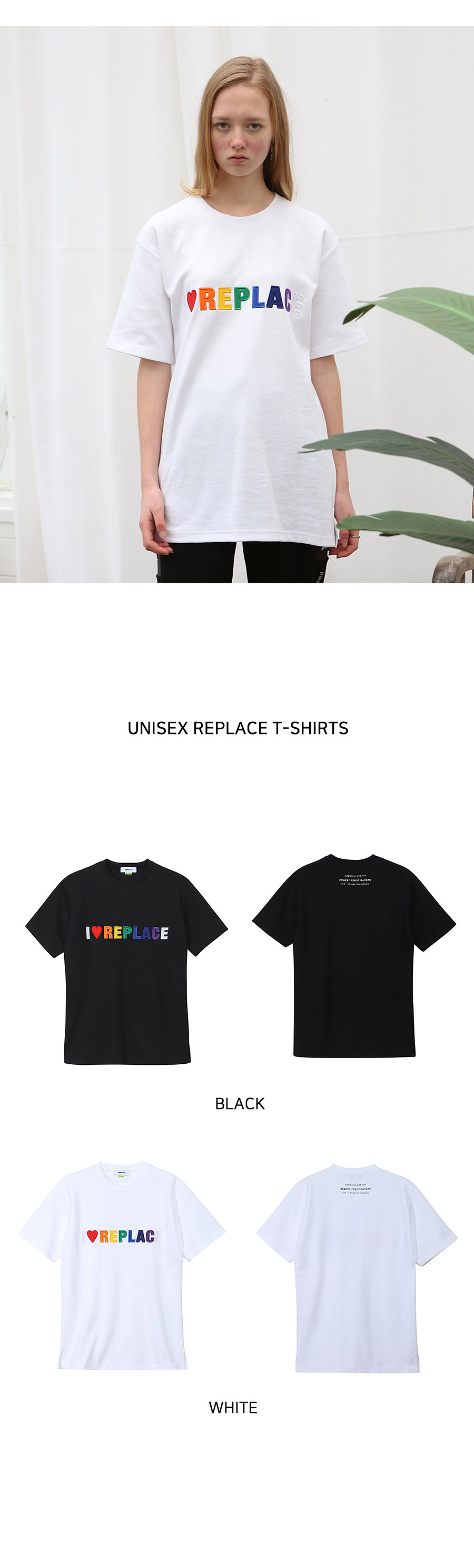 レインボーREPLACE Tシャツ(ブラック) | 詳細画像3