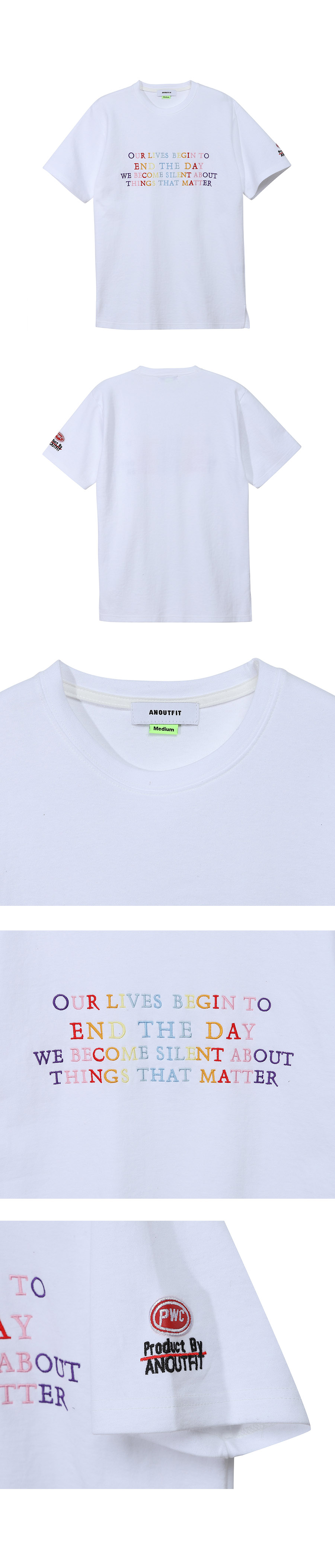 レインボーレタリングTシャツ(ホワイト) | 詳細画像5
