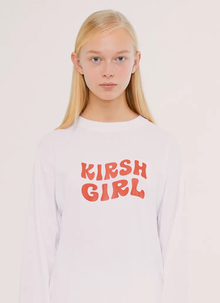 KIRSHロゴロングTシャツ(ホワイト) | 詳細画像1