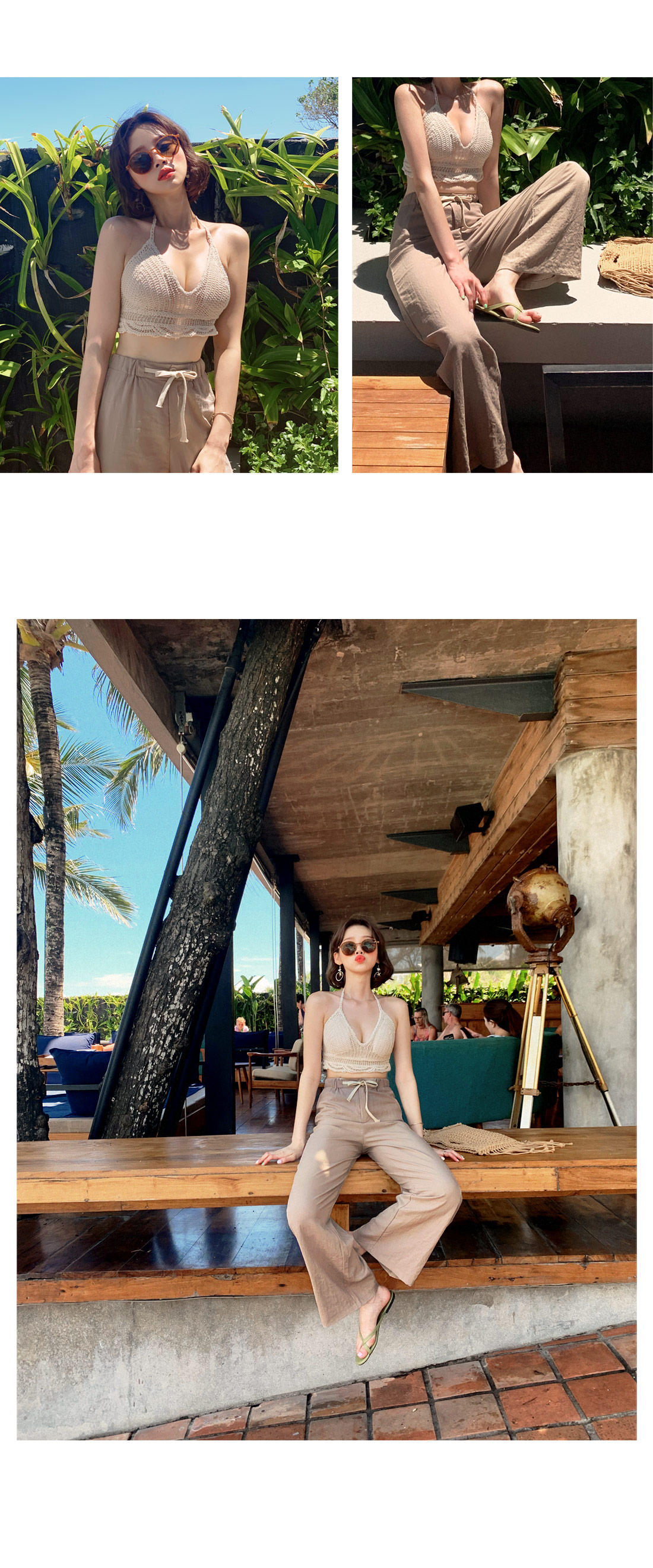 ニットホルターネックビキニトップ・全2色 | DHOLIC | 詳細画像9