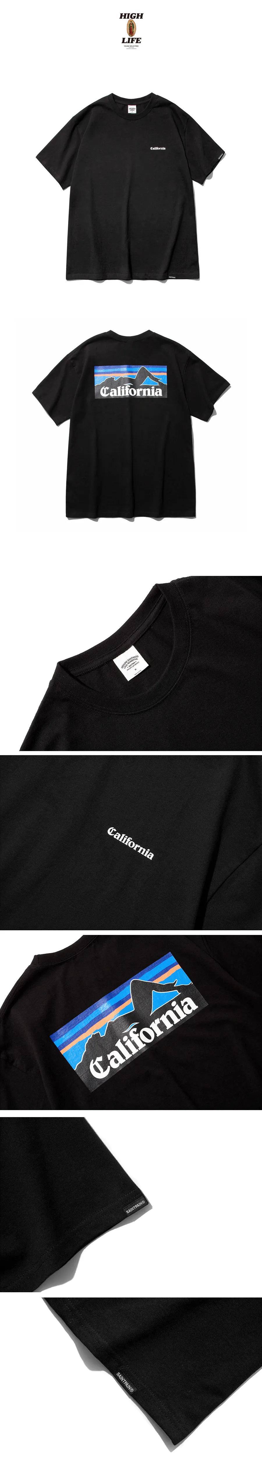 CALIFORNIAロゴ半袖Tシャツ(ブラック) | 詳細画像6