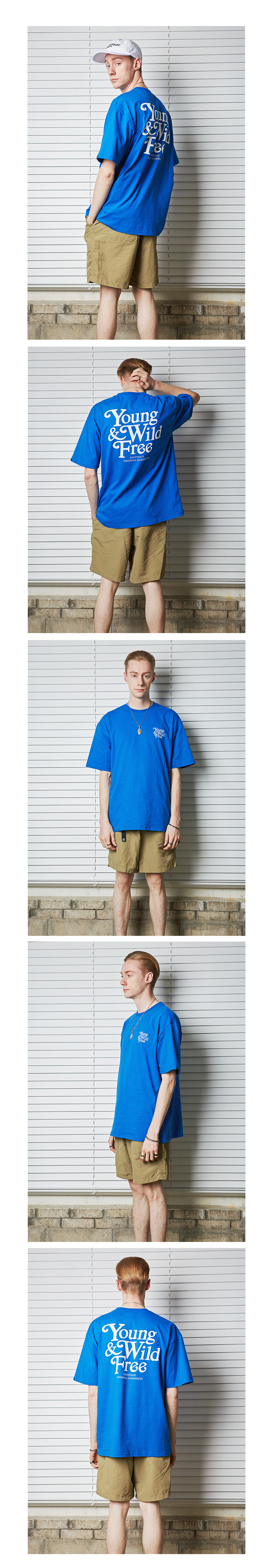 YWFプリント半袖Tシャツ(ブルー) | 詳細画像4