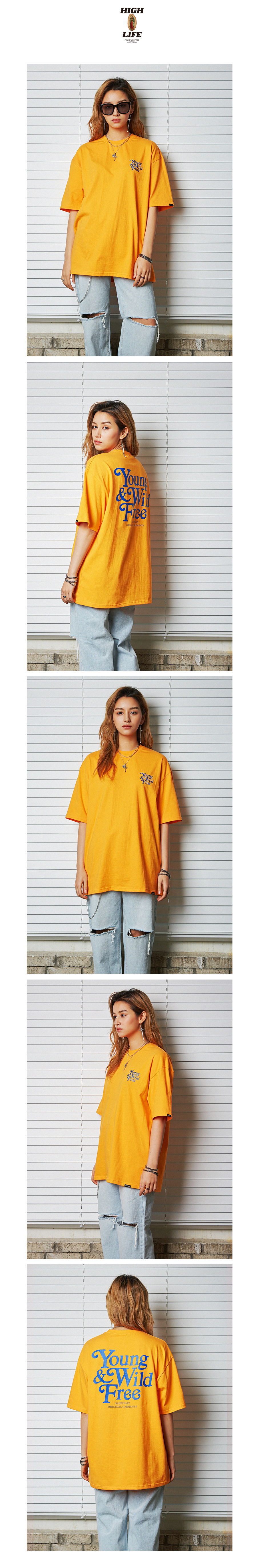 YWFプリント半袖Tシャツ(ブルー) | 詳細画像5