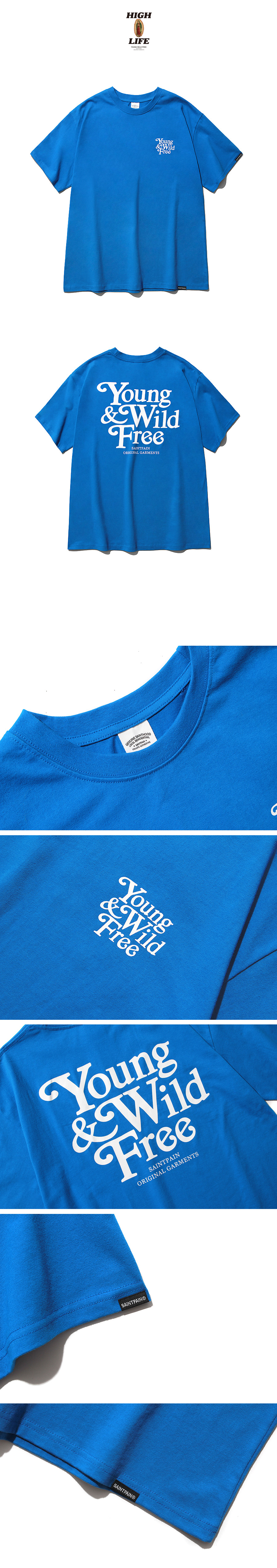 YWFプリント半袖Tシャツ(ブルー) | 詳細画像6