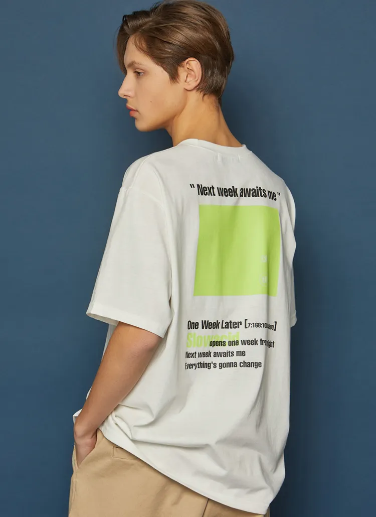 Neon Calendar半袖Tシャツ(ホワイト) | 詳細画像1