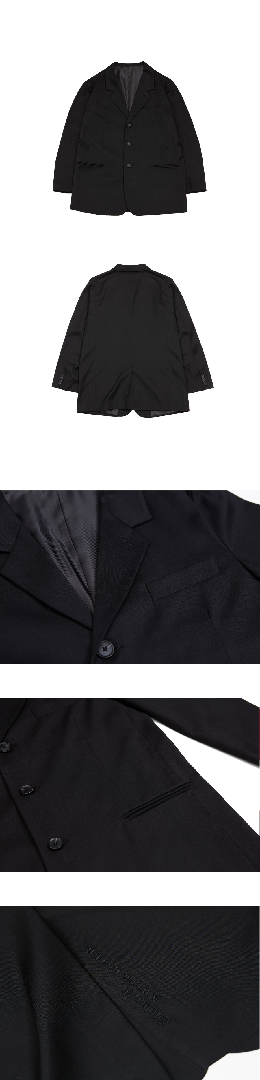 スリーボタン刺繍ジャケット(ブラック) | 詳細画像5