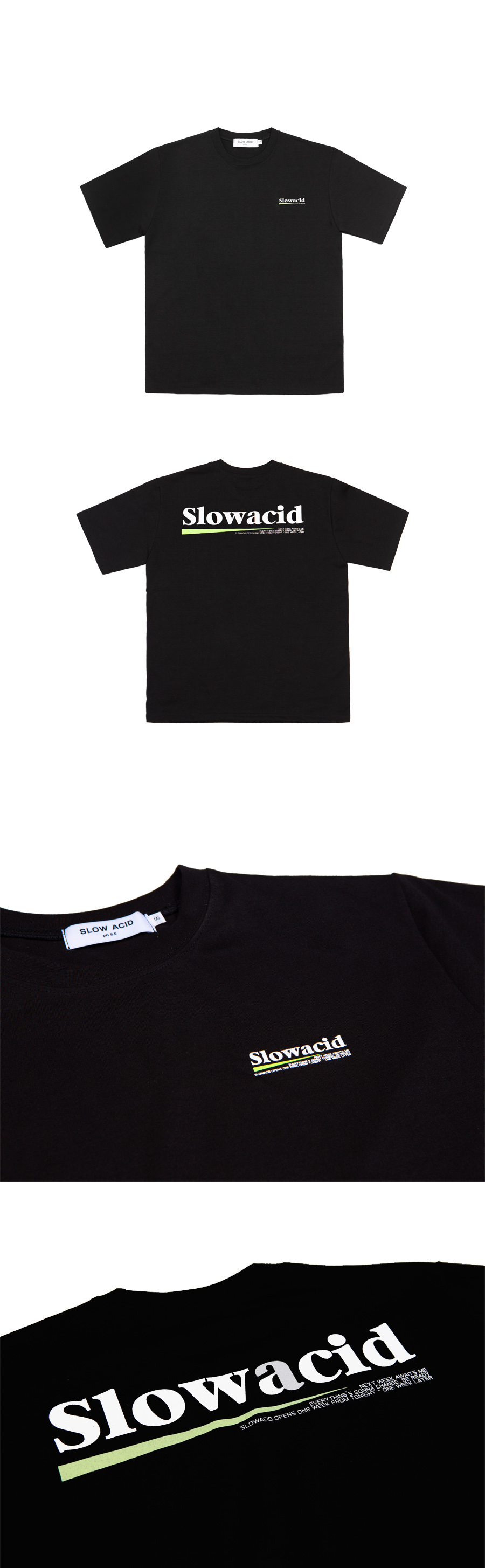 バックネオンロゴ半袖Tシャツ(ブラック) | 詳細画像4