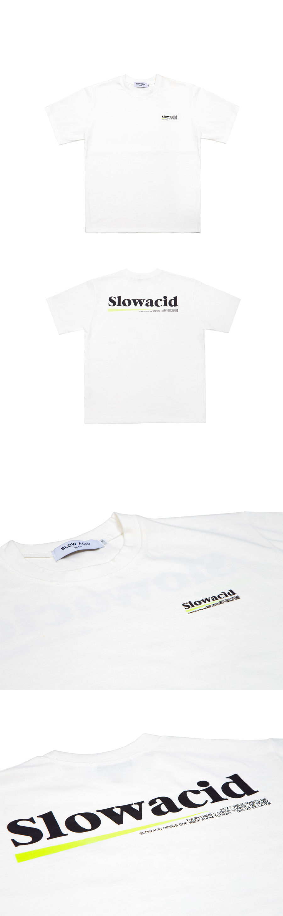 バックネオンロゴ半袖Tシャツ(ホワイト) | 詳細画像4