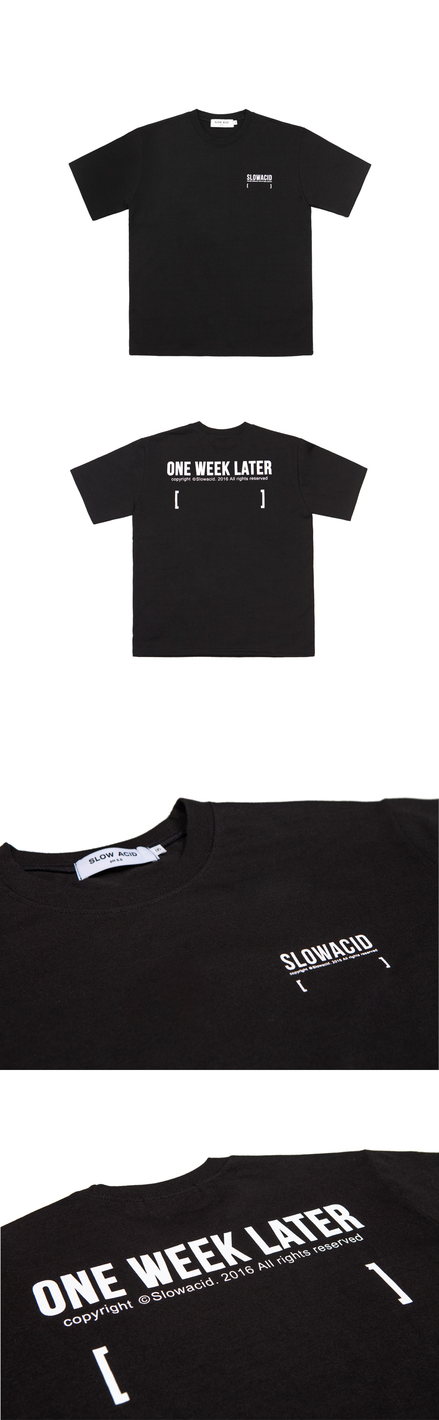 Bracketプリント半袖Tシャツ(ブラック) | 詳細画像4