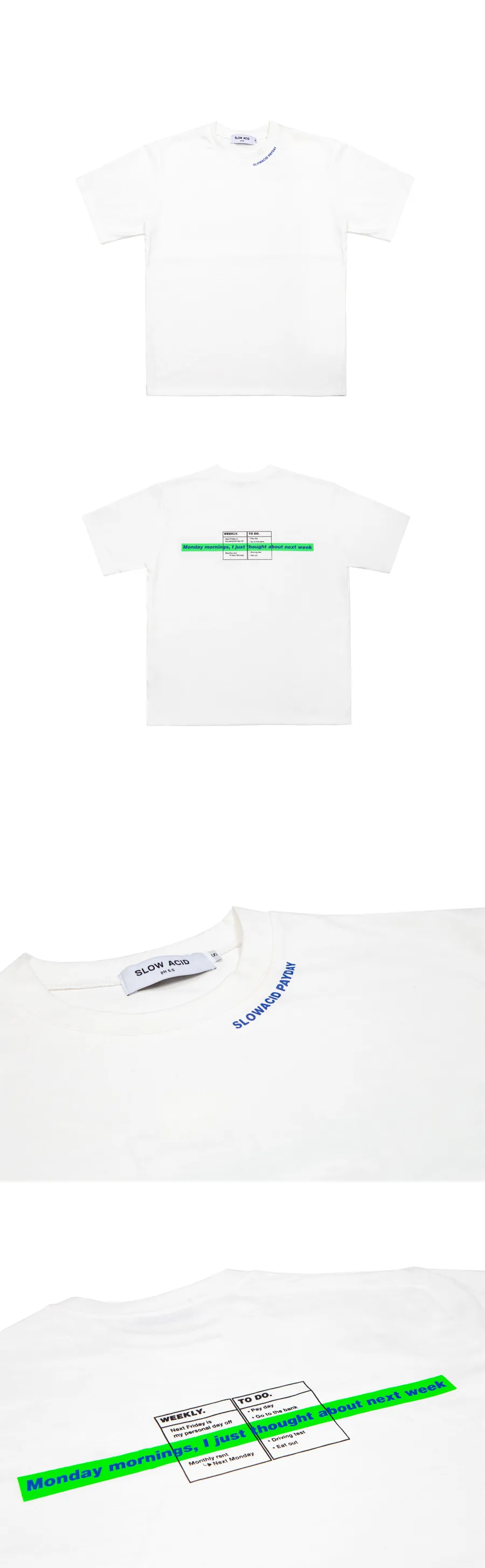 スケジュールロゴ半袖Tシャツ(ホワイト) | 詳細画像4
