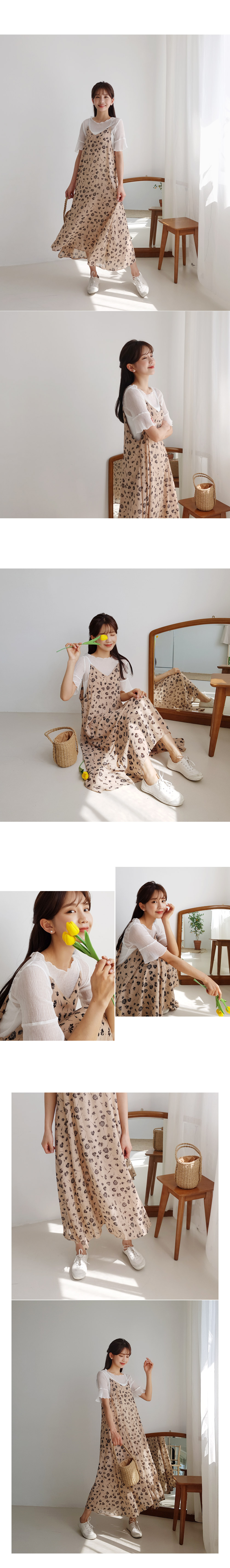 リンクルTシャツ&花柄キャミワンピースSET・全2色 | DHOLIC | 詳細画像2