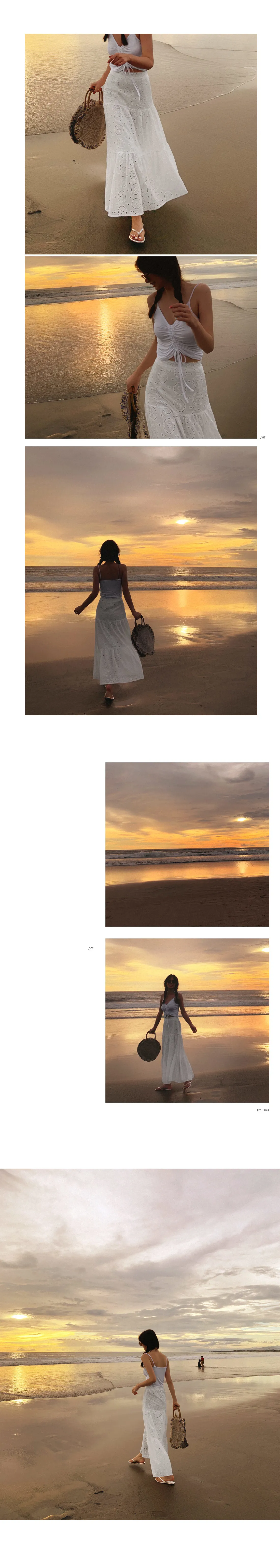サークルパンチングロングスカート･全1色 | DHOLIC | 詳細画像7