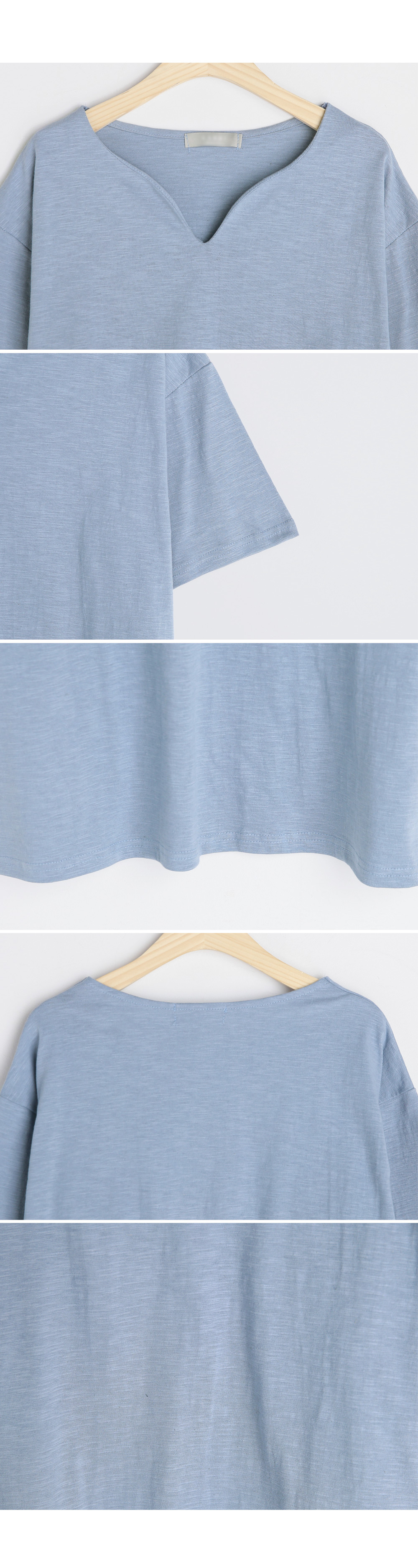 カーブVネック半袖Tシャツ・全3色 | DHOLIC PLUS | 詳細画像7