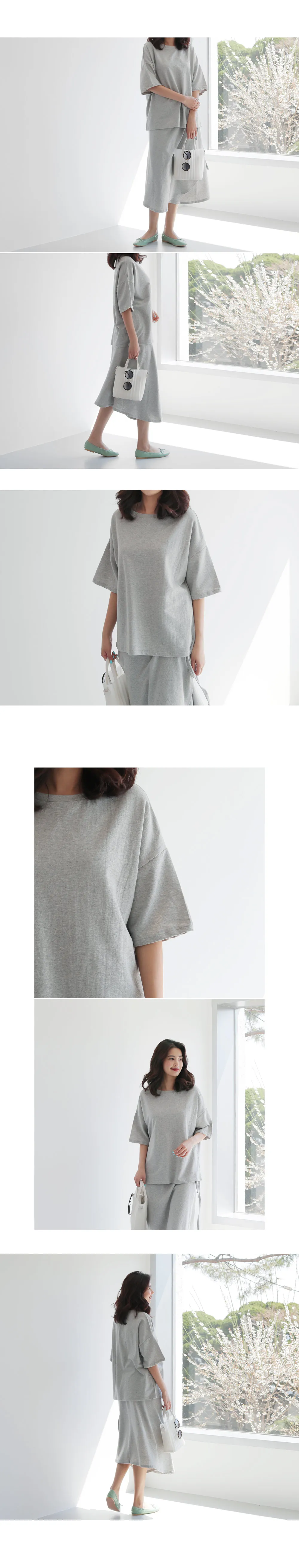 ルーズTシャツ&ラップスカートSET・全3色 | DHOLIC PLUS | 詳細画像2
