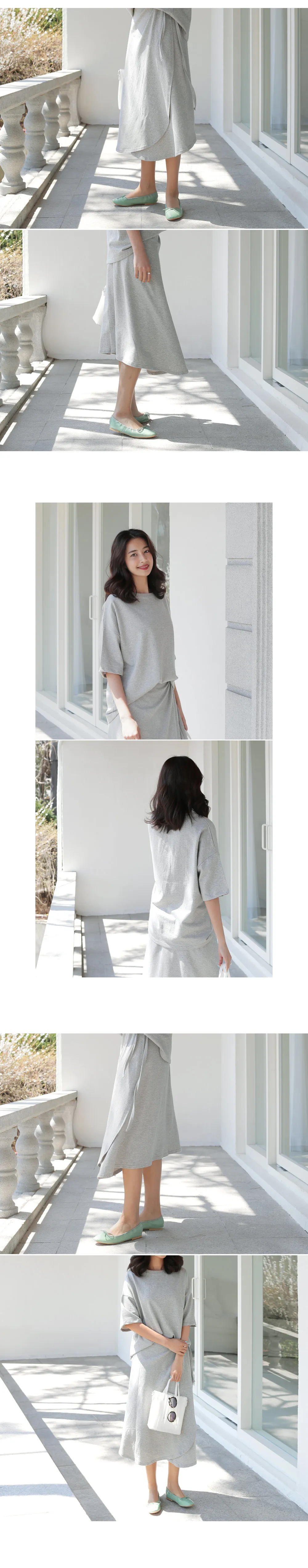 ルーズTシャツ&ラップスカートSET・全3色 | DHOLIC PLUS | 詳細画像3