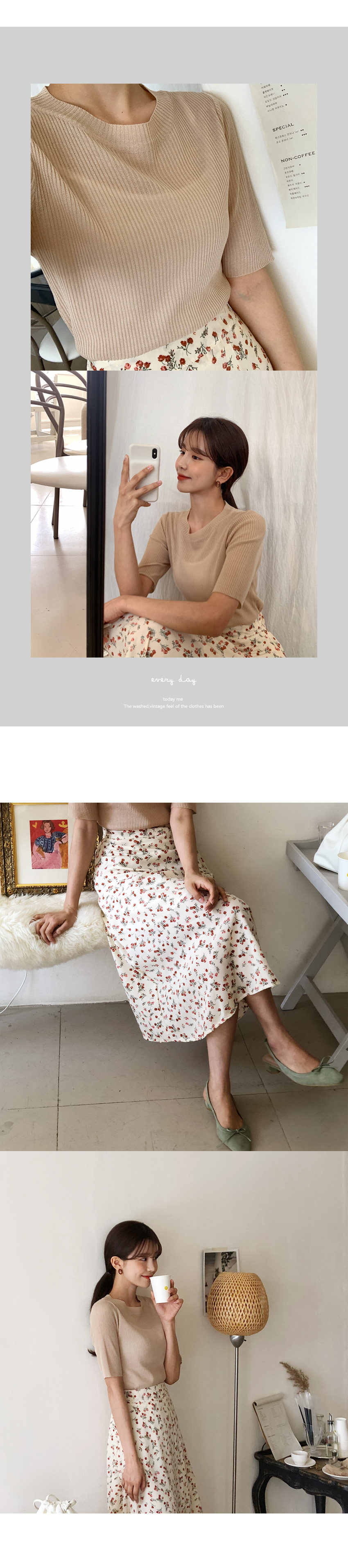 小花柄フレアスカート・全2色 | DHOLIC | 詳細画像4