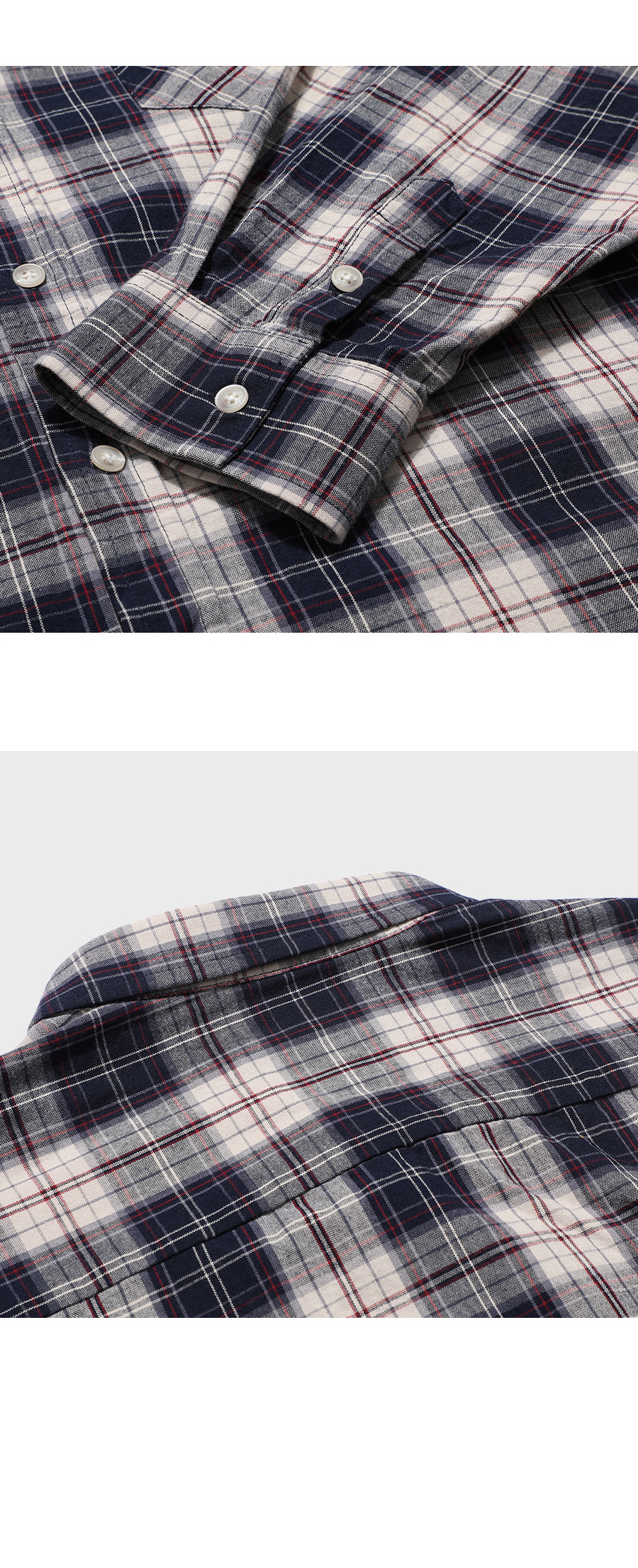 19SSオーバーミックスチェックシャツ(ネイビー) | 詳細画像5