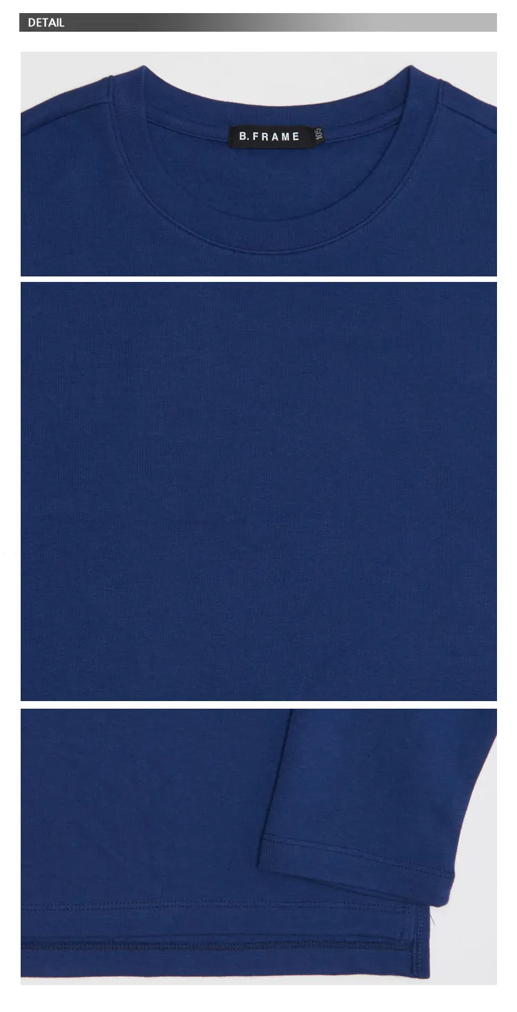 ダブルコットンスリットTシャツ(ブルー) | 詳細画像4