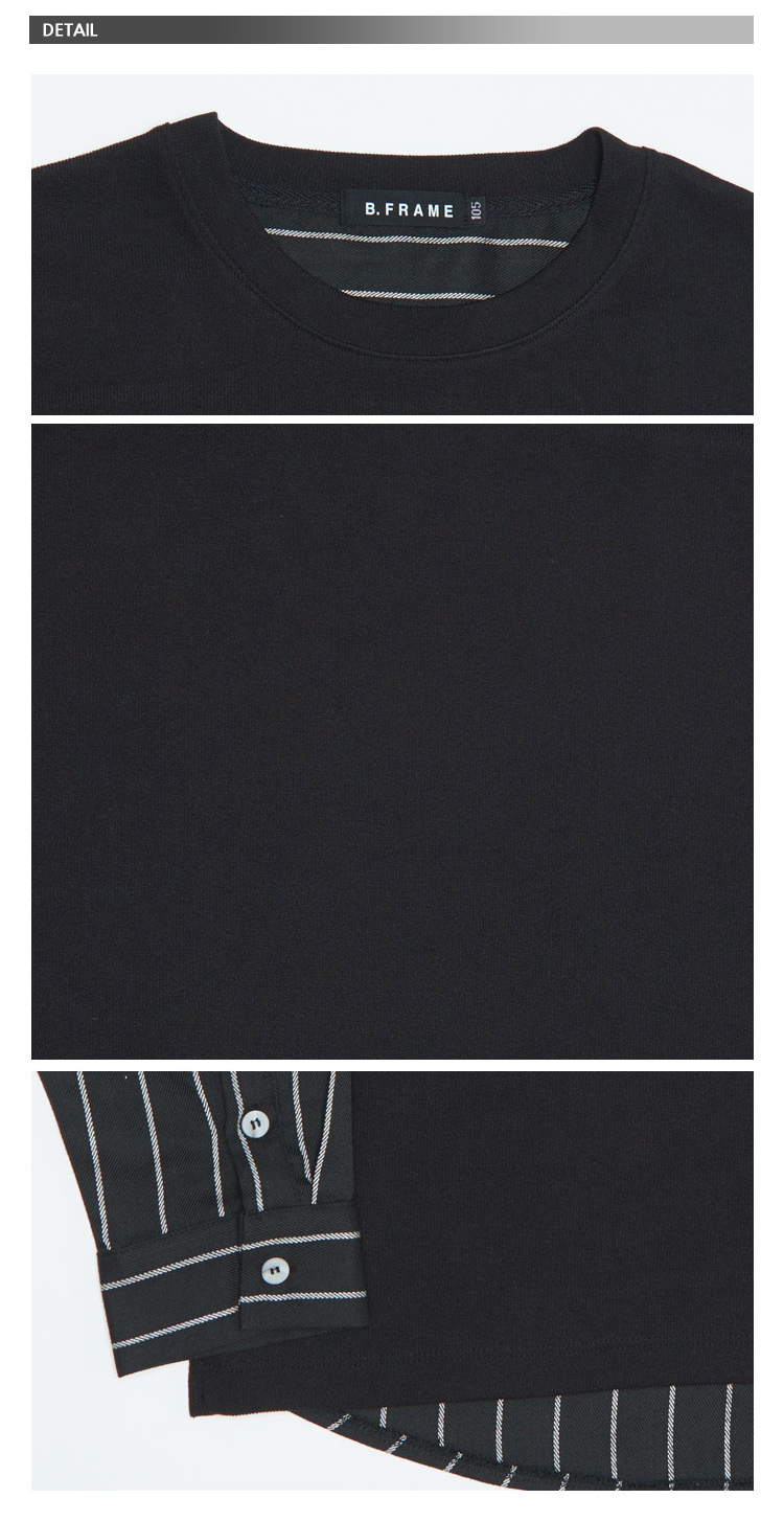 ストライプスリーブオーバーTシャツ(ブラック) | 詳細画像4