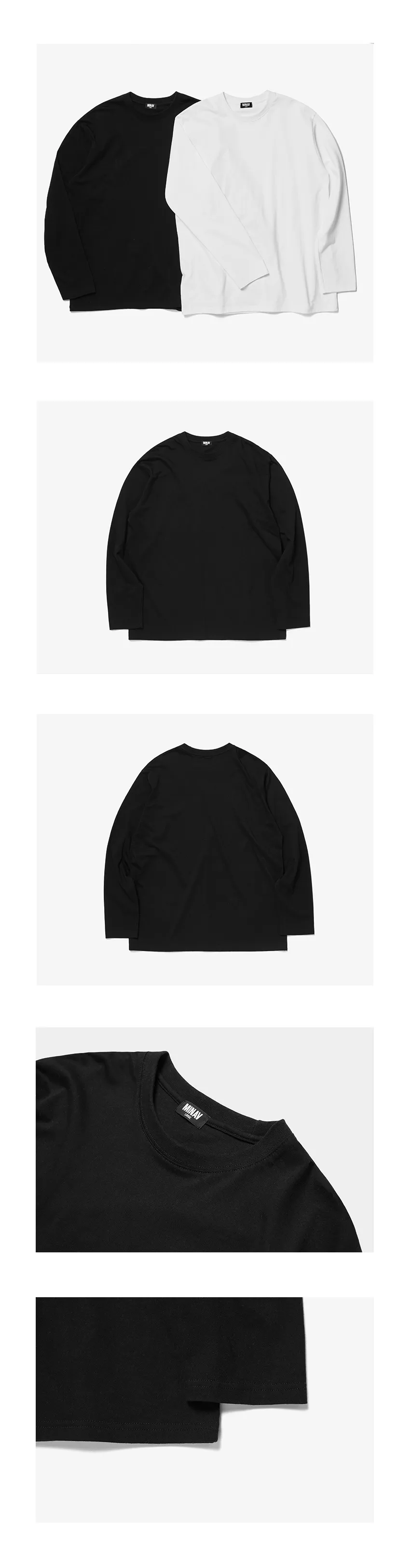 minavシルケット長袖Tシャツ(ブラック) | 詳細画像6