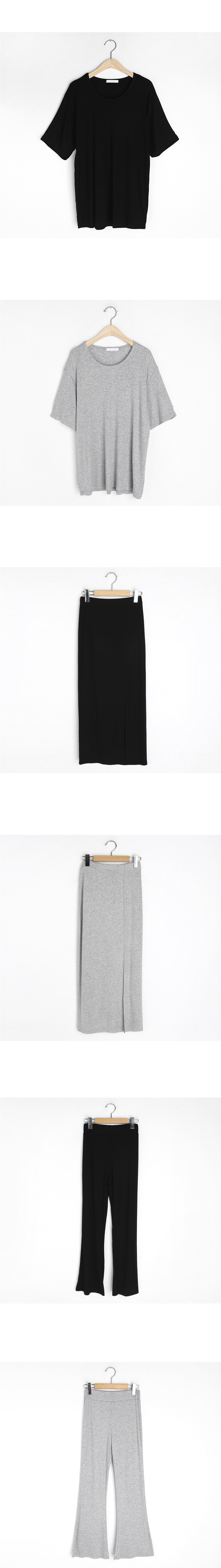 2TYPEスリット半袖Tシャツ&イージーボトムSET・全2色 | DHOLIC | 詳細画像8