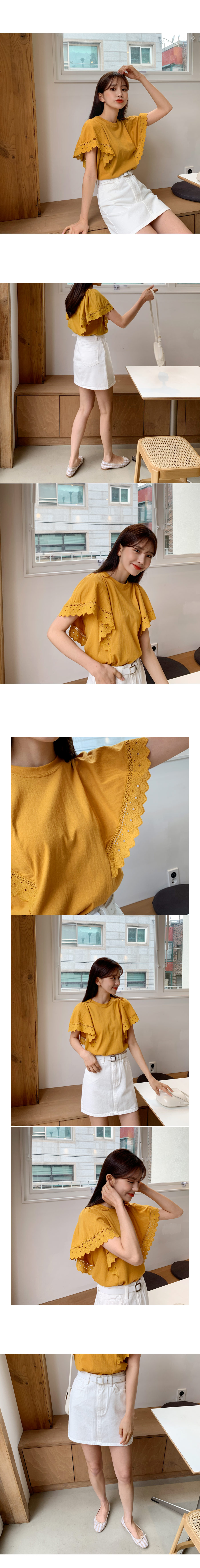 アイレットレーススリーブTシャツ・全3色 | DHOLIC | 詳細画像2
