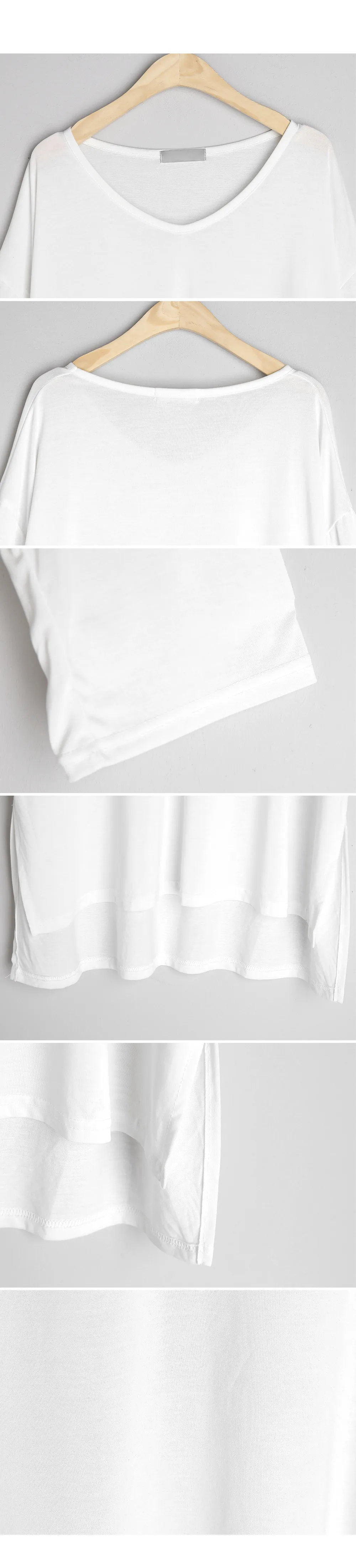 UネックアンバランスヘムルーズTシャツ・全2色 | DHOLIC | 詳細画像10