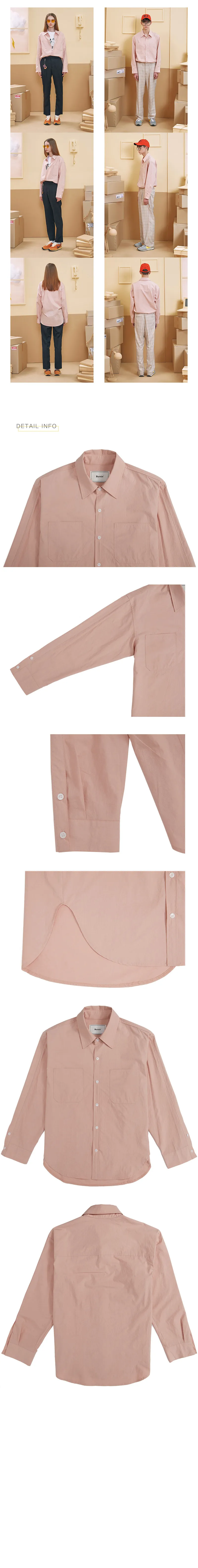 ロングダブルポケットシャツ(ピンク) | 詳細画像5