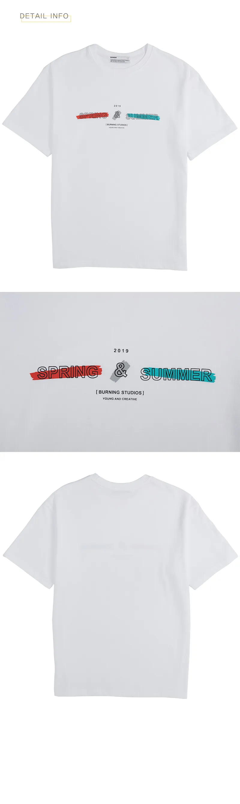レタリングカラーポイントTシャツ(ホワイト) | 詳細画像5
