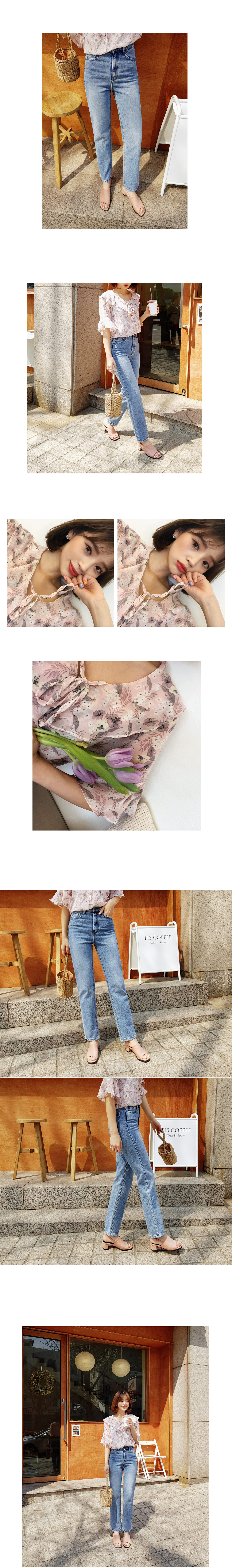 フリルネックリボン花柄ブラウス・全3色 | DHOLIC | 詳細画像3
