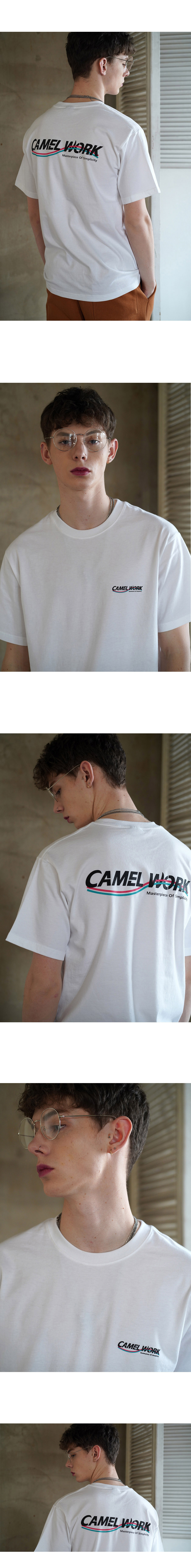 ウェーブCAMELロゴハーフTシャツ(ホワイト) | 詳細画像3
