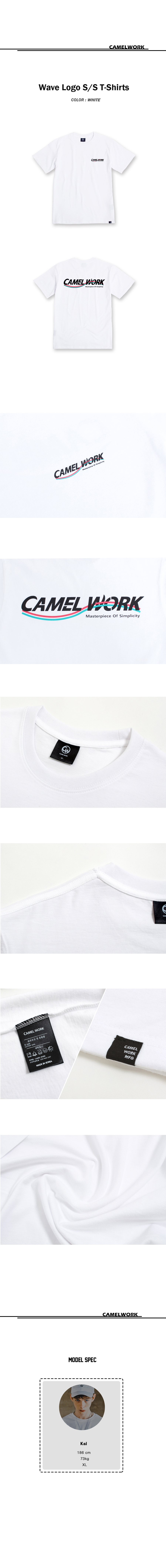 ウェーブCAMELロゴハーフTシャツ(ホワイト) | 詳細画像4