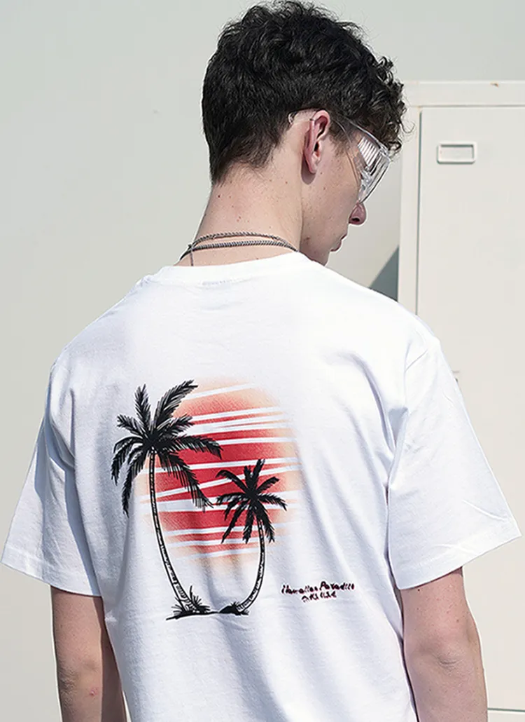 Hawaiian ParadiseロゴハーフTシャツ(ホワイト) | 詳細画像1