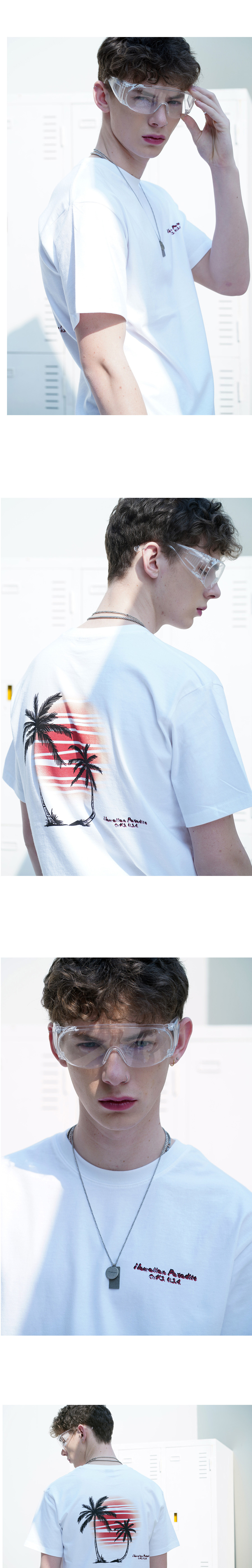 Hawaiian ParadiseロゴハーフTシャツ(ホワイト) | 詳細画像3