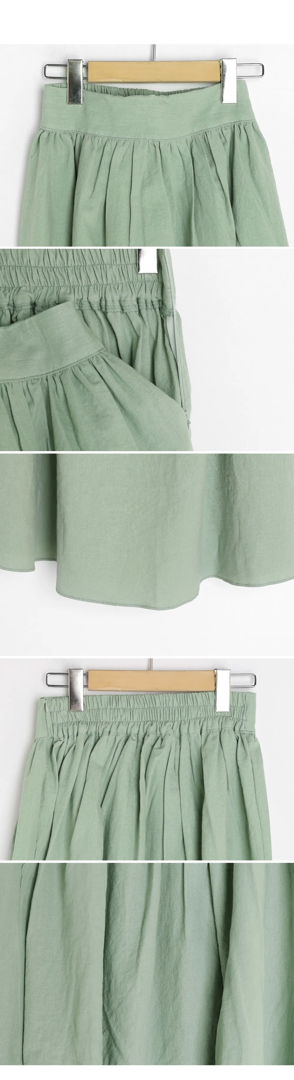 リネン混ギャザーロングスカート・全3色 | DHOLIC PLUS | 詳細画像9