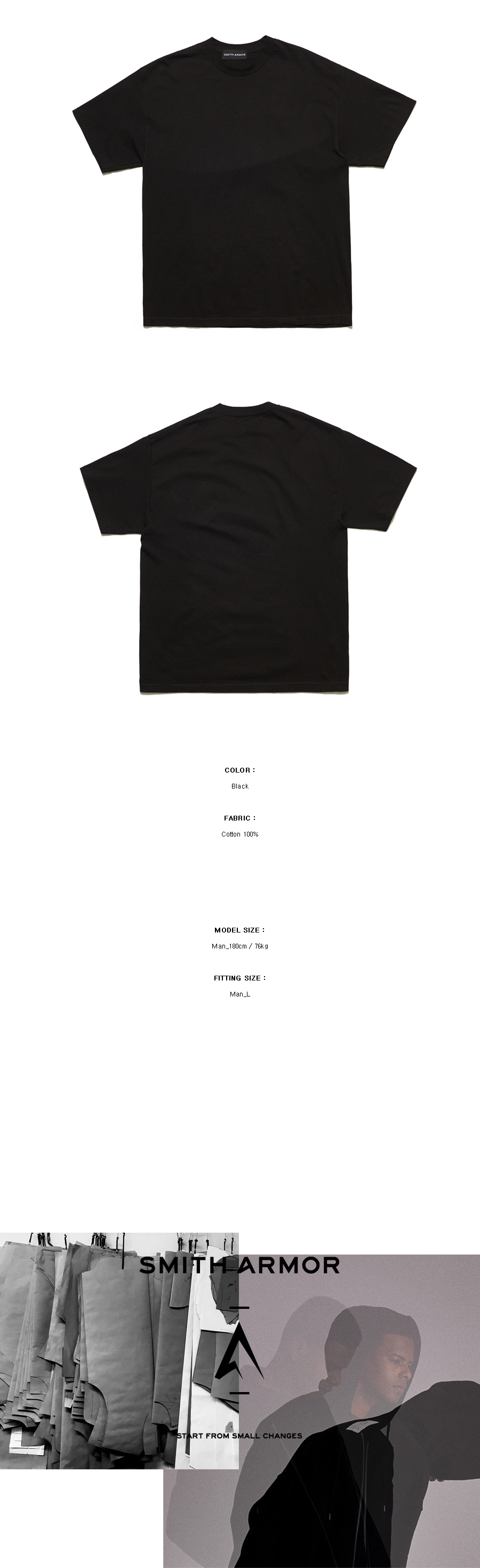 スタンダードUSAフィットTシャツ(ブラック) | 詳細画像8